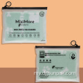 Frosted Poly Poly ပလတ်စတစ်ရှပ်အင်္ကျီအထုပ် ziplock အဝတ်အစားအိတ်